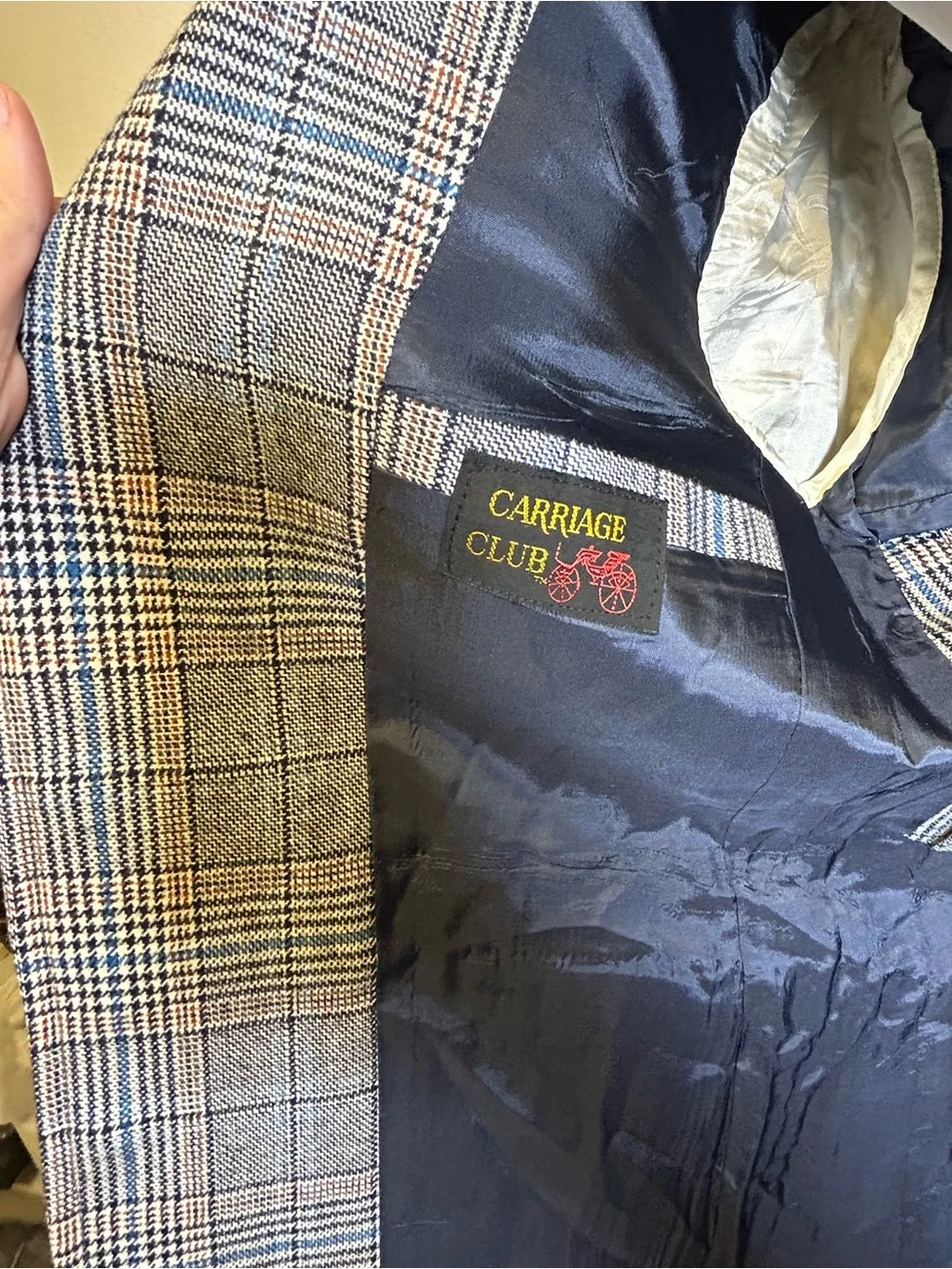 Vintage Men's Gray Glen Plaid Blazer - Classic Two-Button Sport Coat